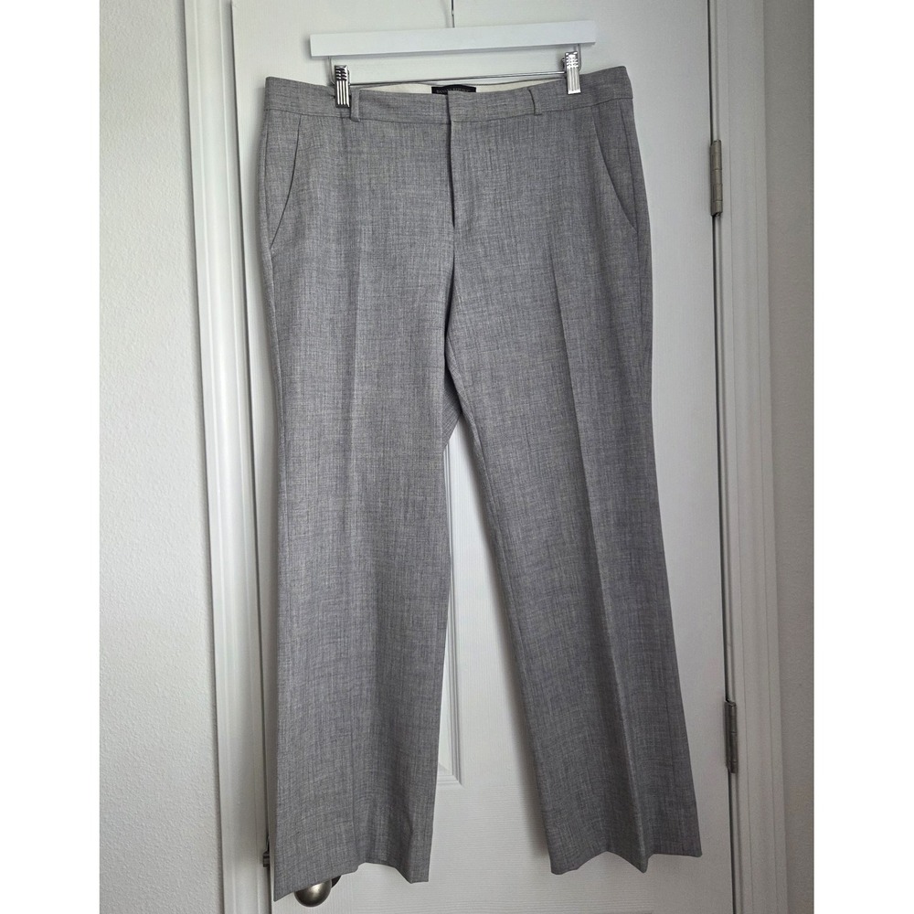 Banana Republic Logan Pants Womens Size 12 Gray Novelty Trouser Dress Workwear